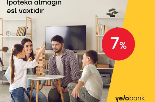 Yelo Bank-dan 7%-lik ipoteka krediti