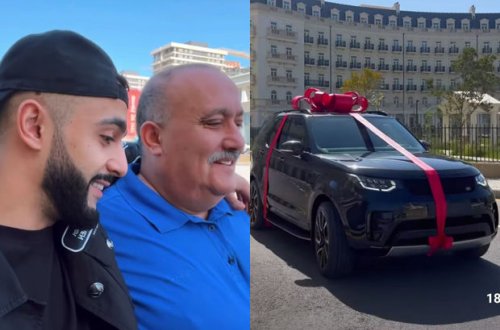 Azərbaycan əsilli məşhur bloqer atasına bahalı avtomobil hədiyyə etdi (VİDEO)
