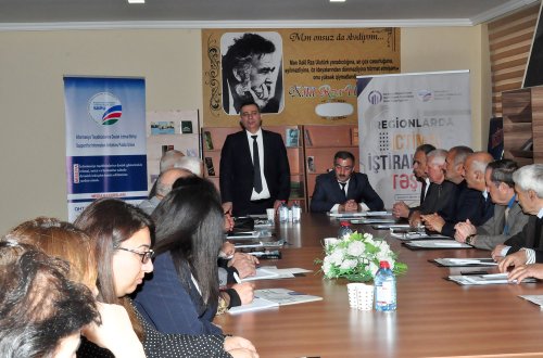 Salyanda ictimai iştirakçılıq mövzusunda görüş keçirilib - FOTOLAR