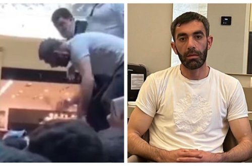 Bakıda blogerlə görüş zamanı kəmərlə zor tətbiq edən şəxs saxlanılıb