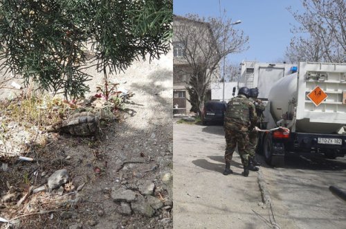 Nəşriyyatın yaxınlığında qumbara aşkarlandı - FOTO