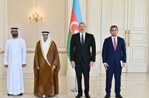 Azərbaycan Prezidenti BƏƏ-nin yeni təyin olunmuş səfirini qəbul etdi - YENİLƏNİB + FOTO