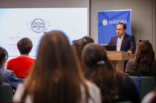 NAYORA-nın layihəsi çərçivəsində yeni media mövzusunda təlim baş tutub: SƏBUHİ ABBASOVUN MODERATORLUĞU İLƏ (FOTOLAR)