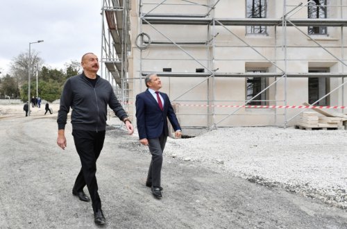 Prezident Şuşada inzibati binanın əsaslı təmiri və konfrans zalının tikintisi ilə tanış olub - YENİLƏNİB