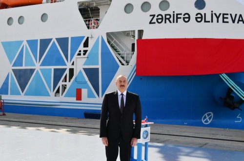 Prezident “Zərifə Əliyeva” gəmi-bərəsinin istismara verilməsi mərasimində iştirak edib -YENİLƏNİB