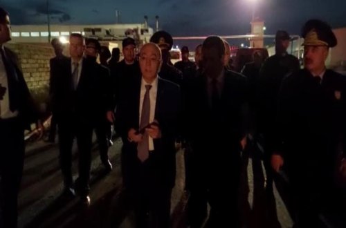 Kəmaləddin Heydərov Sumqayıtda yanğın baş verən əraziyə gedib