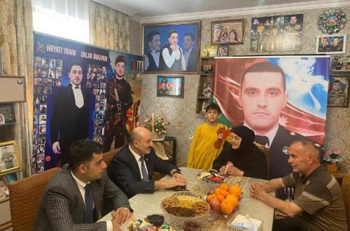 Ramazan bayramı ərəfəsində Nəsimi rayonunda Vətən müharibəsi Şəhid ailələri ziyarət olundu