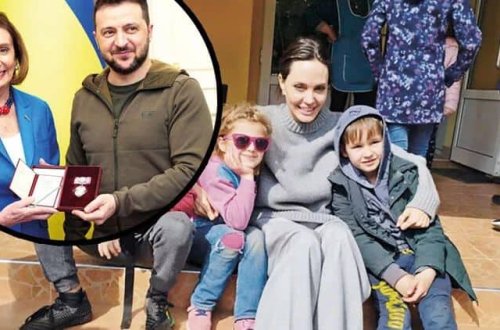 Nensi Pelosi və Ancelina Coli Ukranyaya səfər etdi