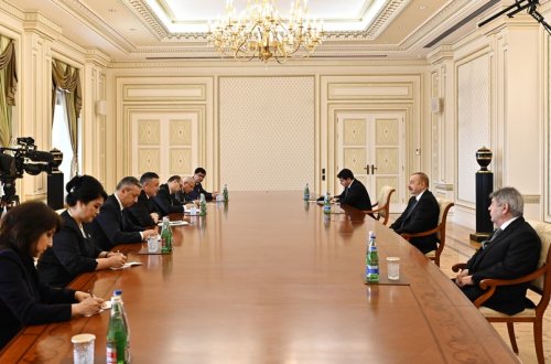 Azərbaycan Prezidenti Özbəkistan Ali Məclisinin Qanunvericilik Palatasının sədrini qəbul edib