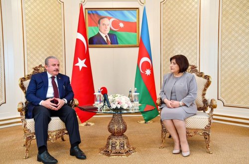 Sahibə Qafarova Türkiyə Böyük Millət Məclisinin sədri ilə görüşüb