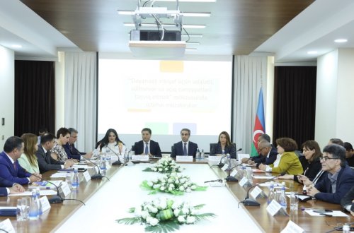 “Dayanıqlı inkişaf üçün ədalətli, sülhsevər və açıq cəmiyyətləri təşviq etmək” mövzusunda ictimai müzakirələr aparılıb