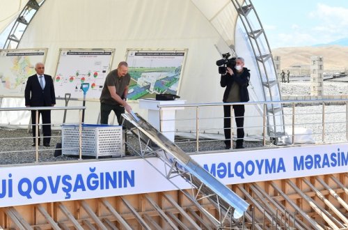 İlham Əliyev və Mehriban Əliyeva “Cəbrayıl” enerji qovşağının təməlqoyma mərasimində iştirak ediblər - YENİLƏNİB