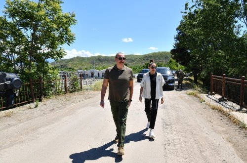 Prezident və birinci xanım Zəngilanda intensiv meyvə bağı ilə tanış olublar