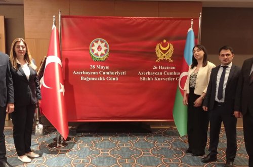 Mingəçevir Dövlət Universitetinin əməkdaşları Ankarada Müstəqillik Günü ilə bağlı  rəsmi qəbulda iştirak ediblər