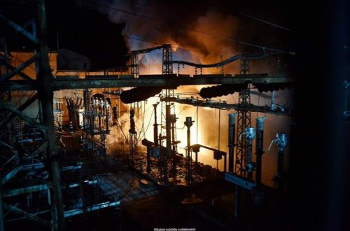 Tbilisidə SES-də güclü yanğın olub