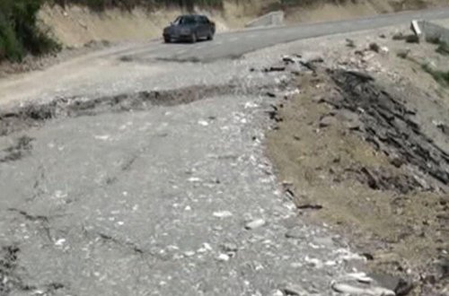 İsmayıllıda çökən yol tezliklə bərpa olunacaq - VİDEO