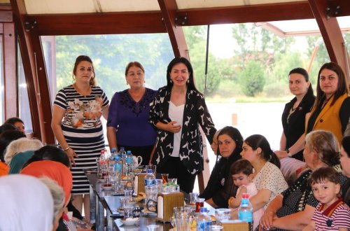 Bərdə Regional Mədəniyyət İdarəsinin rəisi Vəsilə Möhsümova şəhid övladları üçün keçirilən bayram tədbirində iştirak edib