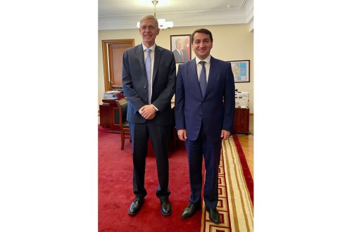 Hikmət Hacıyev Norveç səfiri ilə görüşüb - FOTO