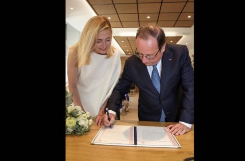 Fransua Olland 67 yaşında ilk dəfə evləndi - Fotolar