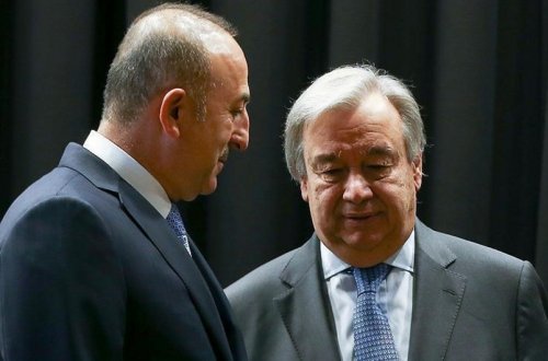 Çavuşoğlu Quterreşlə Ukraynadan taxıl ixracını müzakirə edib