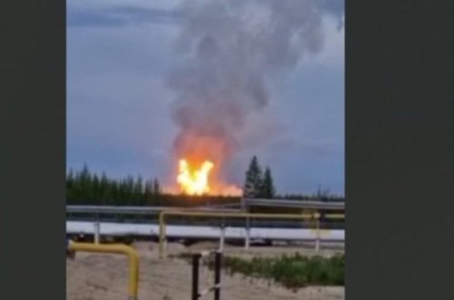 Rusiyada qaz yatağında güclü yanğın - Video