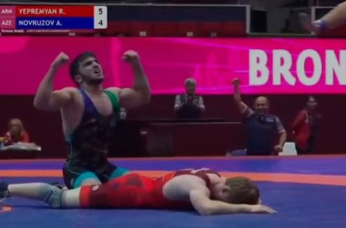 Güləşçimizin erməni idmançı üzərində dramatik qələbəsi - Video