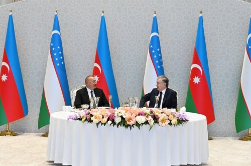 Azərbaycan Prezidenti İlham Əliyevin şərəfinə rəsmi ziyafət verilib