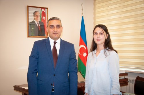 Ali təhsil müəssisələri arasında keçirilən esse müsabiqəsinin qalibi olan MDU  tələbəsi ilə görüş keçirilib