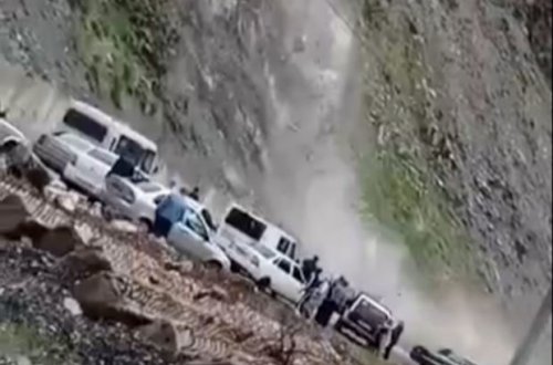 Gürcüstan-Rusiya sərhədində qorxulu anlar – VİDEO