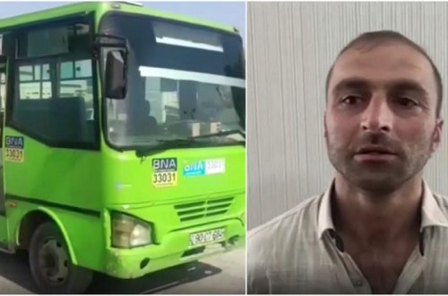 Bakıda narkotik qəbul edib avtobus idarə edən sürücü tutuldu - Video