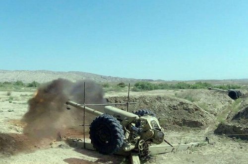 Şərti düşmən hədəfləri belə məhv edildi - VİDEO