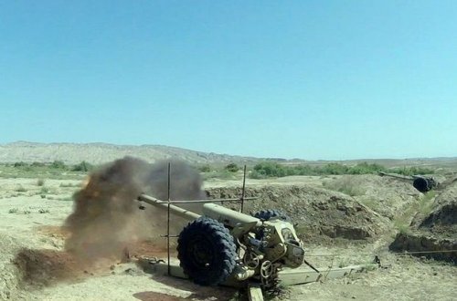 Azərbaycan Ordusunun artilleriya bölmələrində döyüş atışlı təlim keçirilir - VİDEO