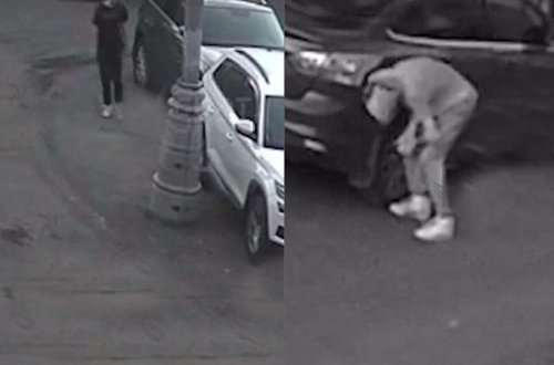 Qarşısına çıxan avtomobilləri cızdı, təkərlərini deşdi - VİDEO