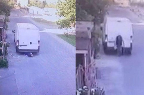 88 yaşlı qoca yük maşınının təkərləri altında qalaraq öldü - VİDEO