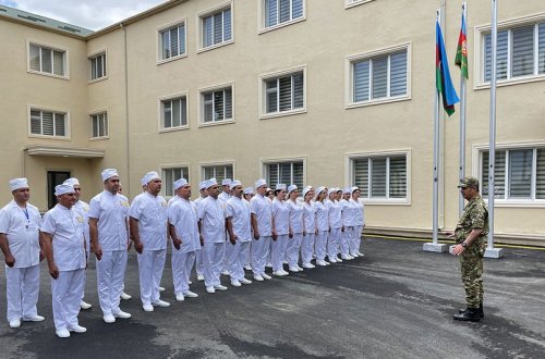 Zakir Həsənov Xocavənddə hərbi hospitalın açılışında olub