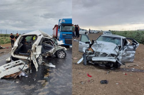 В Сабирабадском районе столкнулись два автомобиля: есть погибший - ФОТО