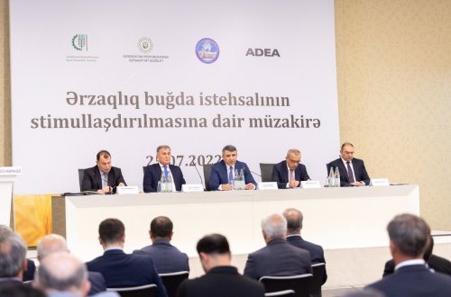 Taxıl istehsalçıları ilə ərzaqlıq buğda istehsalının stimullaşdırılmasına həsr olunmuş görüş keçirilib