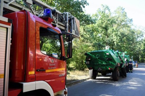 Almaniyada polisin sursat anbarında partlayış olub, meşə yanıb