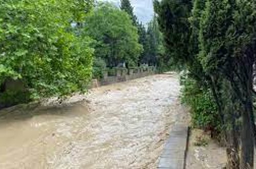 Şəmkirdə sel zamanı 2 nəfər xəsarət alıb