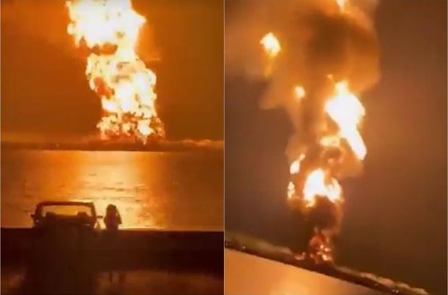 Kubada ildırımın vurduğu neft anbarında yenidən partlayış səsləri eşidilir - VİDEO