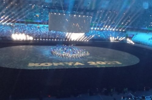 İlham Əliyev və Mehriban Əliyeva V İslam Həmrəyliyi Oyunlarının açılışında iştirak edirlər - CANLI