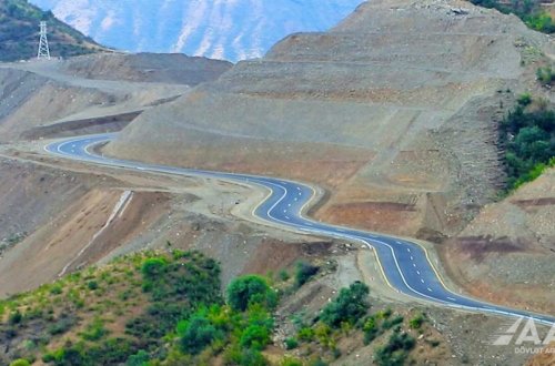 Laçın şəhərindən yan keçən yeni avtomobil yolunun tikintisi yekunlaşıb - FOTO