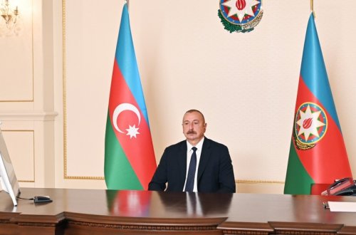 İlham Əliyev Ağsuda Gənc Sənətkarlar Mərkəzinin və Dövlət Rəmzləri Muzeyinin açılışında iştirak edib