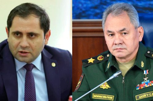 Şoyqu erməni həmkarı ilə sülhməramlıların fəaliyyətini müzakirə etdi