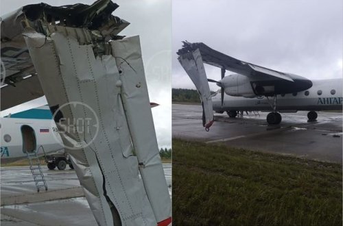 Rusiyada iki sərnişin təyyarəsi təcili eniş etdi: Birinin qanadı qırıldı - FOTO
