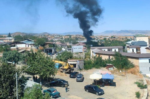 Xankəndidə güclü partlayış oldu - Foto
