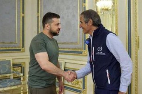 Zelenski Beynəlxalq Atom Enerjisi Agentliyinin nümayəndə heyəti ilə görüşüb