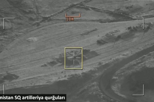 Ermənistan ordusunun artilleriya qurğularının məhv edilməsi görüntüləri yayılıb