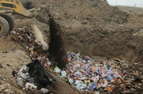 İstehlaka yararsız 8,5 ton qida məhsulları məhv edilib