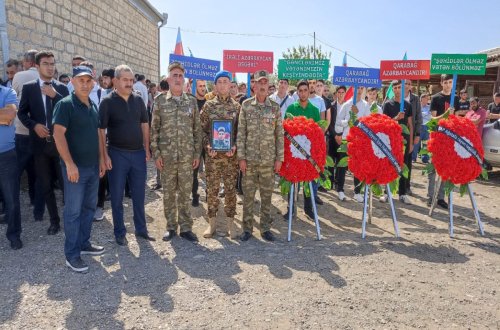 Şəhid gizir Seyfəddin Muradov Ağstafada dəfn edilib